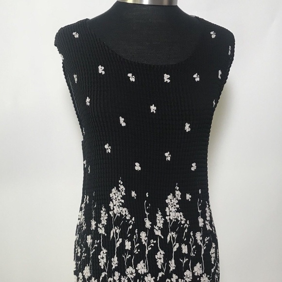 NOTATIONS Womens Large Floral Print Blouse Black - Picture 1 of 6